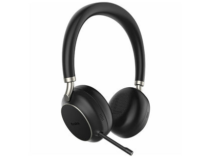 Yealink BH76 Bluetooth Stereo Headset with Charging Stand, UC, USB-A, Microsoft Teams & UC Certified, ANC, Retractable 5 Microphone, 35 Hours EOS