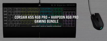 CORSAIR K55 PRO LITE RGB Gaming Keyboard, Backlit RGB LED, Black (LS)
