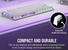 Corsair K60 PRO TKL RGB Compact Tenkeyless Optical-Mechanical Gaming Keyboard- White, USB-C Fast Setup, Fast Input. PBT Doubleshot KeyCaps
