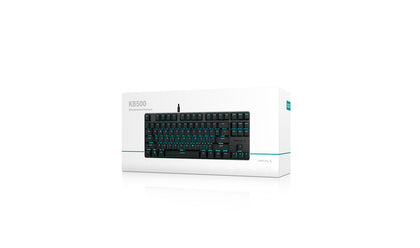 DeepCool KB500 TKL Mechanical Gaming Keyboard, Compact, Red Switches, Per Key RGB, Double-Shot ABS Keycaps DEEPCOOL