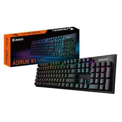 Gigabyte AORUS K1 Aorus Cherry Red Mechanical keyboard/RGB Fusion (per key) Gigabyte