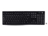 Logitech K270 2.4 GHz Wireless Full Size Keyboard 128-bit AES encryption 24-month battery life Spill resistant Durable UV-coated keys Logitech
