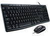 Logitech MK200 USB Media Keyboard and Mouse Combo - 1000dpi USB Full-size Keyboard, Thin profile, play/pause, volume, the Internet, e-mail Logitech