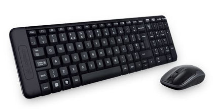 Logitech MK220 Wireless Keyboard & Mouse Combo Much smaller design, same keys 2.4 GHz 128-bit AES encryption Fewer battery hassles(L) Logitech