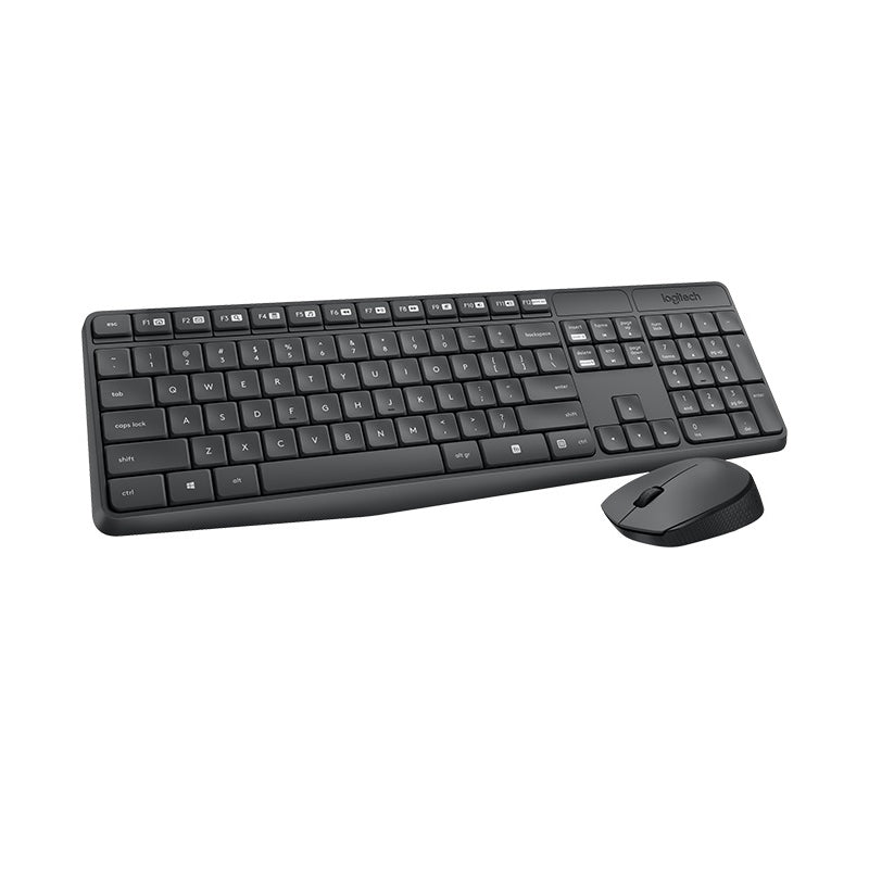 Logitech MK235 Wireless Keyboard and Mouse Combo 2.4GHz Wireless Compact Long Battery Life 8 Shortcut keys Logitech