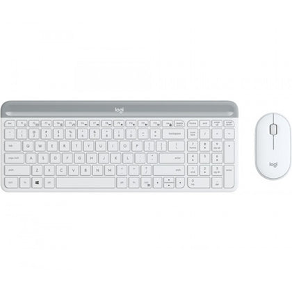 Logitech MK470 Slim Wireless Keyboard Mouse Combo Nano Receiver 1 Yr Warranty -White Logitech