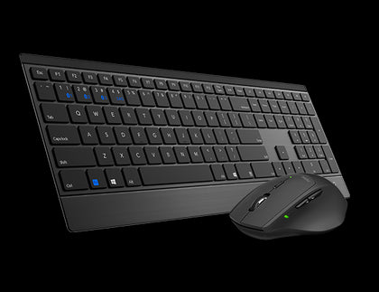 RAPOO 9500M Bluetooth & 2.4G Wireless Multi-mode Keyboard Mouse Combo Black - 1300DPI 4.5mm Ultra-Slim Rapoo