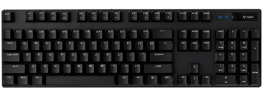 RAPOO V500 Pro Mechanical Wireless Keyboard - 2.4G, Spill Resistant, Metal Cover, Ideal for Entry Level Gamers Rapoo