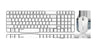 RAPOO X1800S 2.4GHz Wireless Optical Keyboard Mouse Combo Black - 1000DPI Nano Receiver 12m Battery (White) Rapoo