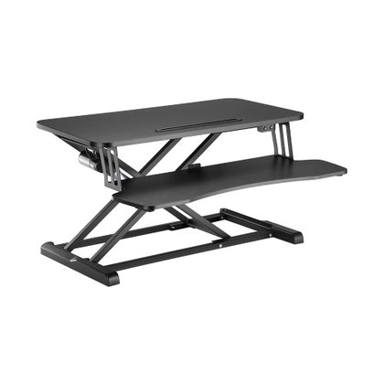Brateck COST-EFFECTIVE ELECTRIC X-LIFT DESK CONVERTER 615x800x156~480mm up to 20kg, Black, Worksurface Size(LxW): 800x400mm (LS)