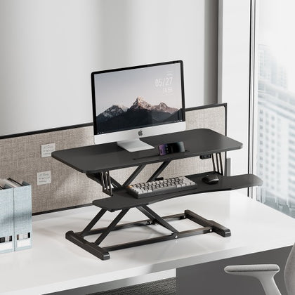 Brateck COST-EFFECTIVE ELECTRIC X-LIFT DESK CONVERTER 950x615x156~480mm up to 20kg, Worksurface Size(LxW): 950x400mm (LS)
