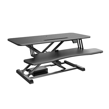 Brateck Electric Sit Stand Desk Converter (950x615x156~480mm) with Keyboard Tray Deck (Standard Surface) Worksurface Up to 20kg Brateck