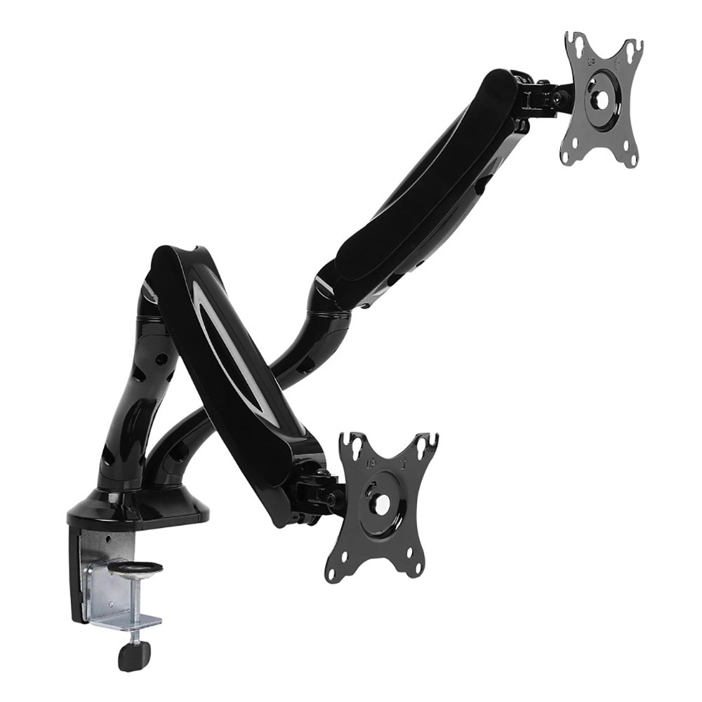 Brateck Dual Monitor Interactive Counterbalance LCD VESA Desk Clamp and Grommet Mount Fit most 13''-27'' Monitors Up to 6kg per screen Brateck