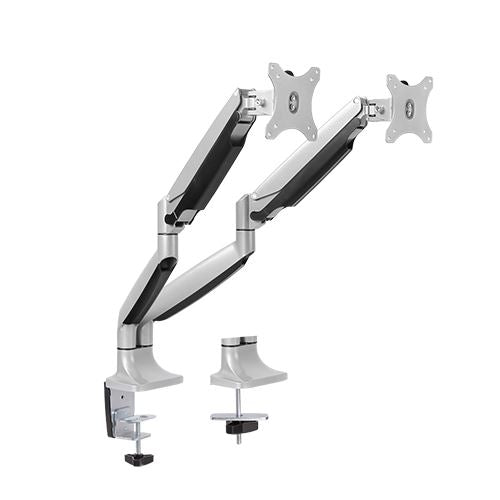 Brateck Dual Monitor Aluminum Interactive Counterbalance Monitor Arm Fit Most 13''-32''  Monitors Up to  9kg per screen VESA 75x75/100x100 Brateck