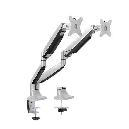 Brateck Dual Monitor Aluminum Interactive Counterbalance Monitor Arm Fit Most 13''-32''  Monitors Up to  9kg per screen VESA 75x75/100x100 Brateck