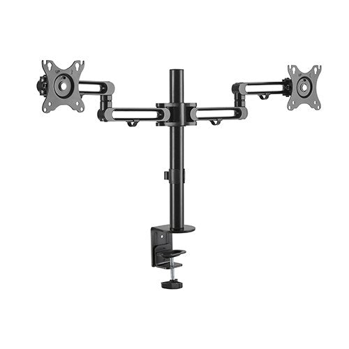 Brateck Dual Monitor Premium Aluminum Articulating Monitor Arm Fit Most 17'-32' Monitors Up to 8kg per screen VESA 75x75/100x100 Brateck