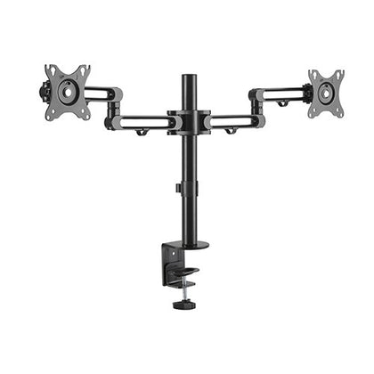 Brateck Dual Monitor Premium Aluminum Articulating Monitor Arm Fit Most 17'-32' Monitors Up to 8kg per screen VESA 75x75/100x100 Brateck