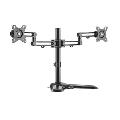 Brateck Dual Free Standing Monitor Premium Articulating Aluminum Monitor Stand Fit Most 17'-32' Monitors Up to 8kg per screen VESA 75x75/100x100 Brateck