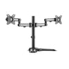 Brateck Dual Free Standing Monitor Premium Articulating Aluminum Monitor Stand Fit Most 17'-32' Monitors Up to 8kg per screen VESA 75x75/100x100 Brateck