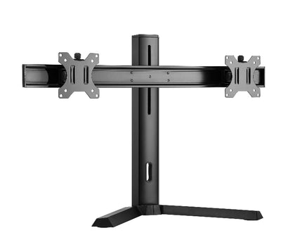 Brateck Dual Free Standing Screen Classic Pro Gaming Monitor Stand Fit Most 17'- 27' Monitors, Up to 7kgp per screen-Black Color VESA 75x75/100x100 Brateck