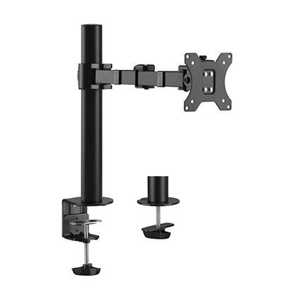 Brateck Single Monitor Affordable Steel Articulating Monitor Arm Fit Most 17'-32' Monitor Up to 9kg per screen VESA 75x75/100x100 Brateck