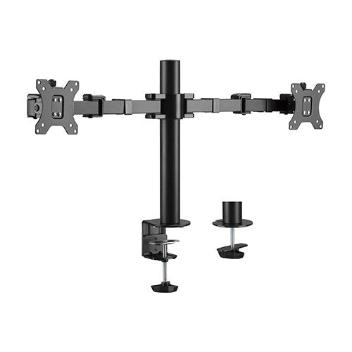 Brateck Dual Monitors Affordable Steel Articulating Monitor Arm Fit Most 17'-31' Monitors Up to 9kg per screen VESA 75x75/100x100 Brateck