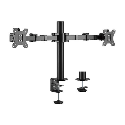 Brateck Dual Monitors Affordable Steel Articulating Monitor Arm Fit Most 17'-31' Monitors Up to 9kg per screen VESA 75x75/100x100 Brateck