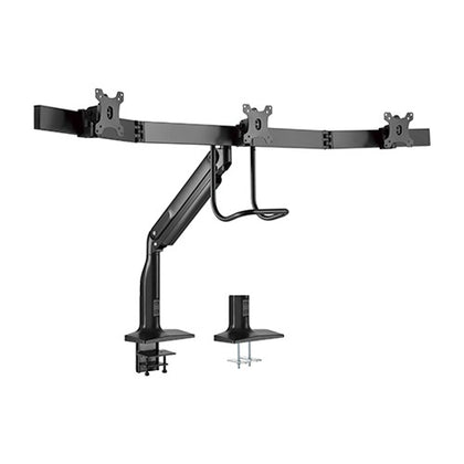 Brateck Triple Monitors Select Gas Spring Aluminum Monitor Armt Fit Most Screen Size 17'-32' up to 6.5kg VESA 75x75/100x100 Brateck