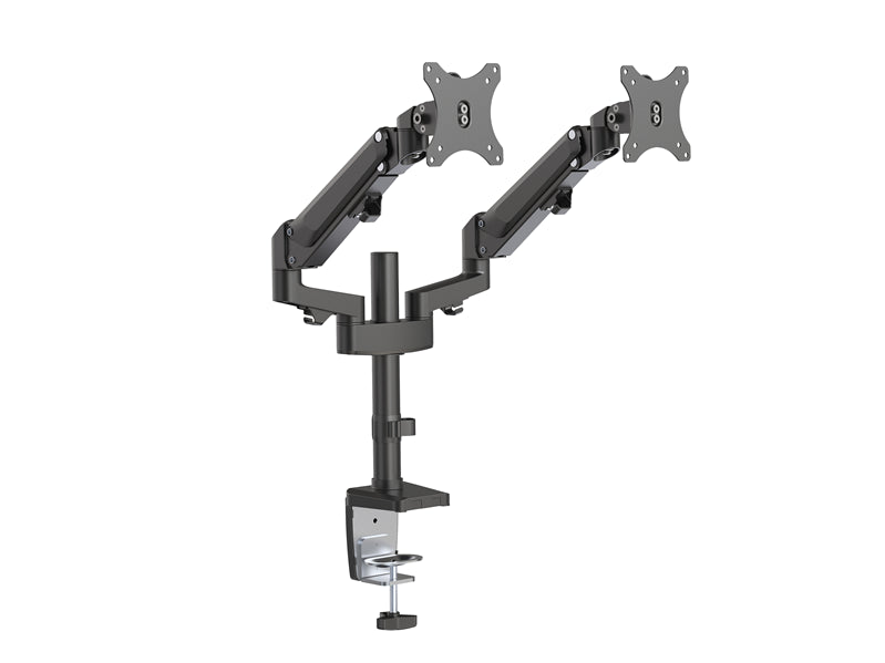 Brateck Dual Monitors Heavy-Duty Aluminum Gas Spring Monitor Arm Fit Most 17''-32'' Up to 12kg per screen VESA 75x75/100x100 Brateck