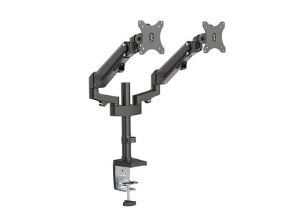 Brateck Dual Monitors Heavy-Duty Aluminum Gas Spring Monitor Arm Fit Most 17''-32'' Up to 12kg per screen VESA 75x75/100x100 Brateck