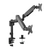 Brateck Dual Monitors Pole-Mounted Gas Spring Monitor Arm Fit Most 17'-32' Monitors Up to 9kg per screen VESA 75x75/100x100 Brateck