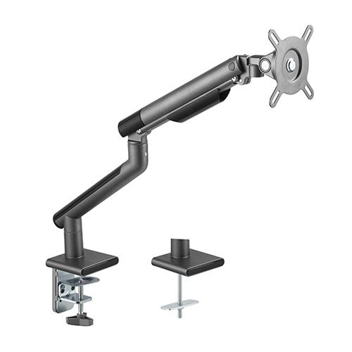 Brateck Single Monitor Premium Slim Aluminum Spring-Assisted Monitor Arm Fix Most 17'-32' Monitor Up to 9kg per screen VESA 75x75/100x100 - Space Grey Brateck