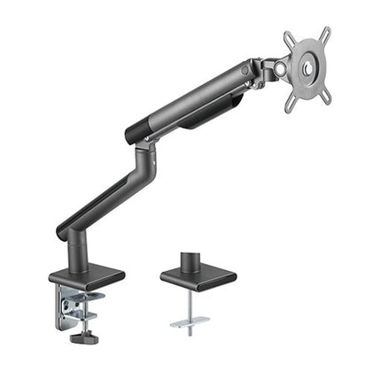 Brateck Single Monitor Premium Slim Aluminum Spring-Assisted Monitor Arm Fix Most 17'-32' Monitor Up to 9kg per screen VESA 75x75/100x100 - Space Grey Brateck