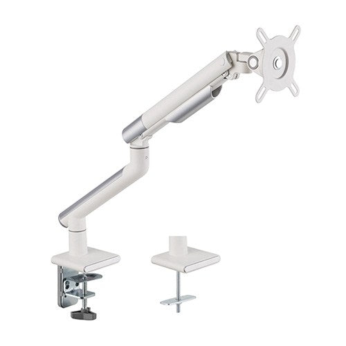 Brateck Single Monitor Premium Slim Aluminum Spring-Assisted Monitor Arm Fix Most 17'-32' Monitor Up to 9kg per screen VESA 75x75/100x100 -   White Brateck