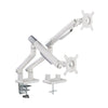 Brateck Dual Monitor Premium Slim Aluminum Spring-Assisted Monitor Arm Fix Most 17'-32' Monitor Up to 9kg per screen VESA 75x75/100x100 (White) Brateck