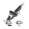 Brateck Dual Monitor Economy Heavy-Duty Gas Spring Monitor Arm with USD 3.0 Ports Fit Most 17'-35' Up to 15kg Brateck