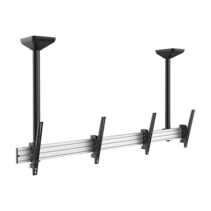Brateck Dual Screen Menu Board Ceiling Mount Fit Screen Size 45'-55' Up to 50kg VESA  200x200,400x200,300x300,400x400,600x400 Brateck
