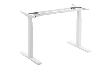 Brateck High performance 3-Stage Dual Motor Sit-Stand Desk1000~1500x600x620~1280mm( WhiteFRAME ONLY)  Suggest Tabletop Size:(1200~1700)x(600~900)mm Brateck