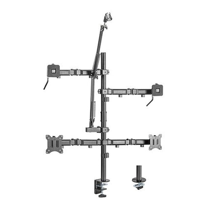 Brateck Dual-Monitor All-in-One Studio Setup Desktop Mount Fit17'-32' Up to 9kg Brateck
