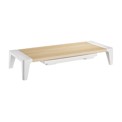 Brateck White Birch Monitor Riser with Increased Height and Drawer (554x215x100mm) Fit Screen Size 13'-32' Weight CapacityUp to 20kg(LS) Brateck