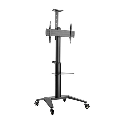 Brateck Ultra-Modern Aluminum TV Cart (Landscape/Portrait Orientation)  Fit 37'-70' Up to 70Kg - Black Brateck