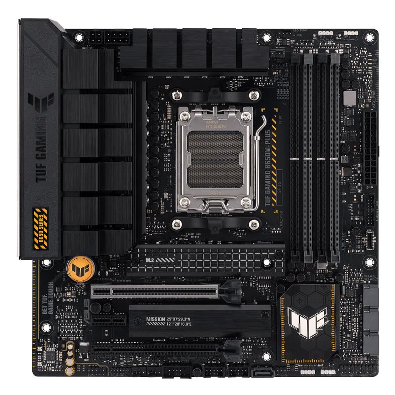 ASUS TUF GAMING B650M-PLUS (AM5) Micro-ATX Motherboard 4xDDR5 128GB,1x PCIe 4.0/3.0 x16 slott,2 x M.2 slots,4 x SATA,,Realtek 2.5Gb Ethernet ASUS