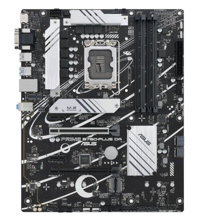 ASUS B760 PRIME B760-PLUS D4 LGA 1700 ATX Motherboard 128GB,4xDDR4,1 x PCIe 5.0 x16 slot,3 x M.2 slots,4x SATA,1xDP,1x VGA port,1x HDMI