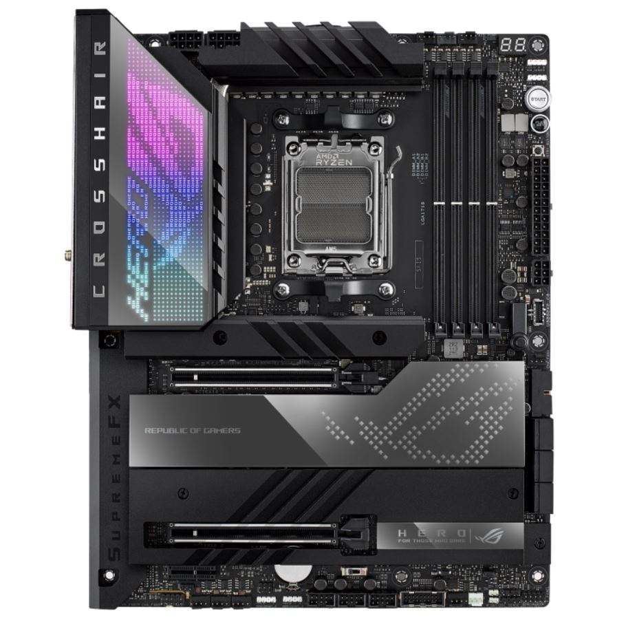 ASUS ROG CROSSHAIR X670E HERO (AM5) ATX Motherboard 4x DDR5 128GB, 2 x PCIe 5.0 x16, 5 x M.2, 6 x SATA,Wi-Fi 6E,2.5Gb Ethernet ASUS