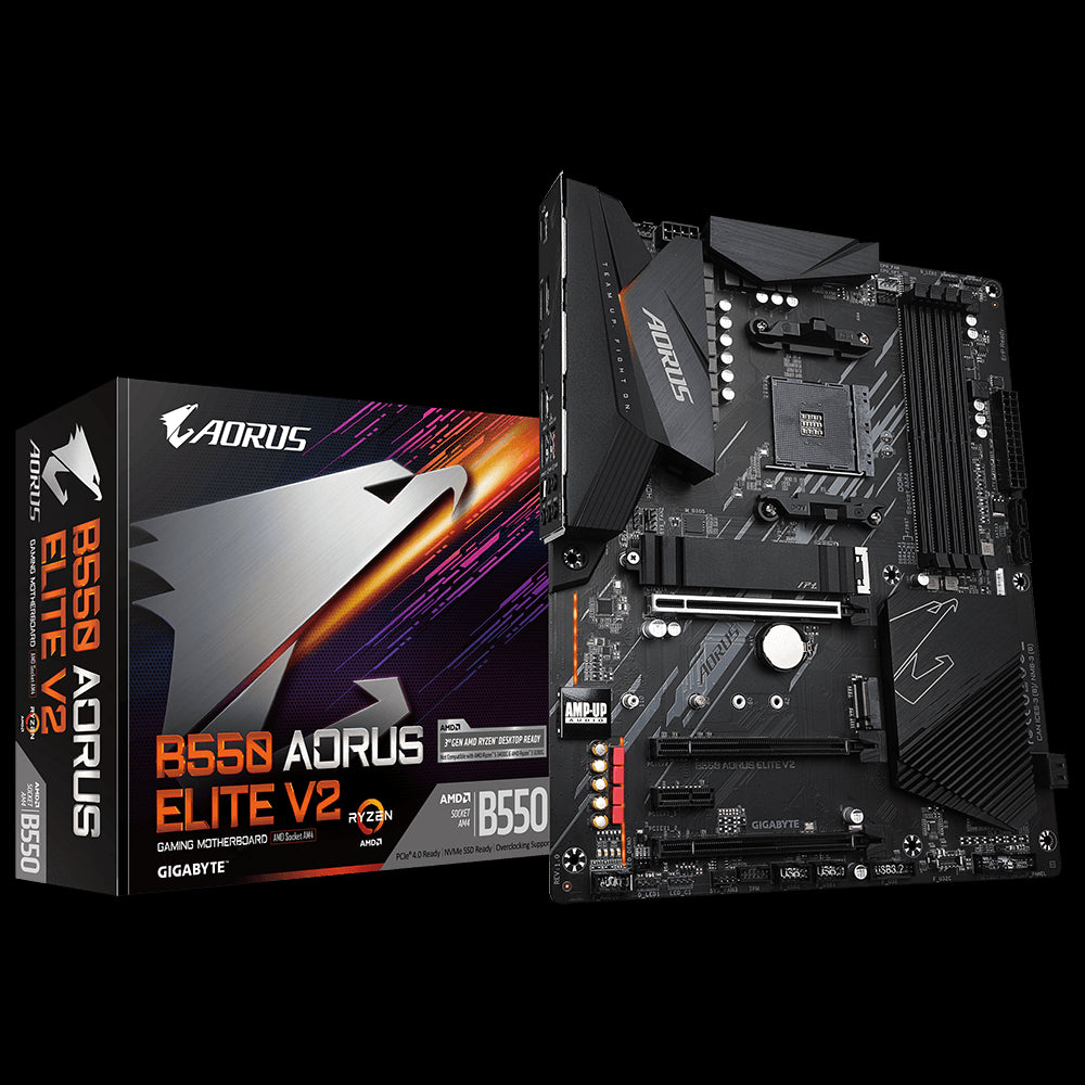 Gigabyte B550 AORUS ELITE V2 AMD Ryzen ATX Motherboard 4xDDR4 4xSATA 2xM.2 DP HDMI LAN RAID 3xPCIEx16 4xUSB3.2 Gigabyte