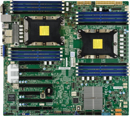 Supermicro X11DPH-I Server Motherboard, E-ATX, Intel C621, Dual LGA 3647,1st & 2nd Gen Intel Xeon, 16 x DIMM, 2x GBe, 3x PCI-E x16, 4x PCIe x6, 2x M.2