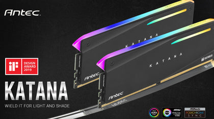 Antec 16GB RGB DDR4 3200MH Katana, (2x8GB),  C16 16-18-18-38, PC4-25600 MB/s,  1.35V Desktop High Performance Gaming Memory Antec