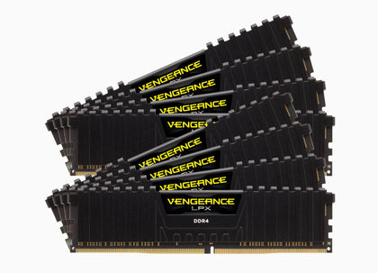 Corsair Vengeance LPX 128GB (8x16GB) DDR4 2666MHz C16 Desktop Gaming Memory Black - Vengeance Airflow Fan Assembly Included Corsair