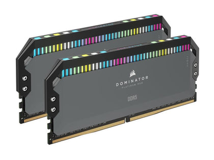 Corsair Dominator Platinum RGB 32GB (2x16GB) DDR5 UDIMM 5600Mhz C36 1.25V Black Desktop PC Gaming Memory for AMD Expo Ryzen 7000 Series Corsair
