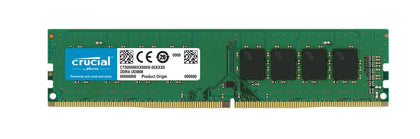 Crucial 32GB (1x32GB) DDR4 UDIMM 2666MHz CL19 1.2V Dual Ranked DRx8 Desktop PC Memory RAM Micron (Crucial)